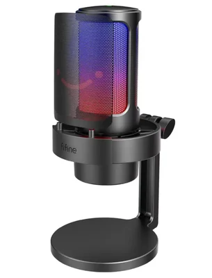 Micrófono para juegos FIFINE A8 USB PC para transmisión con RGB