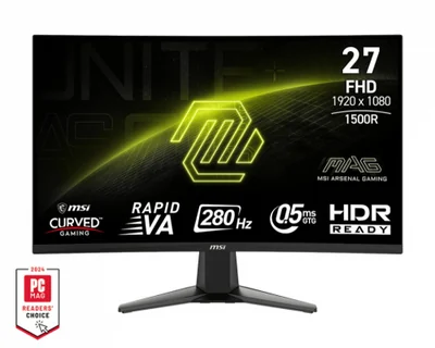 Monitor Gamer Curvo MSI MAG 276CXF LCD Fast VA 27", 1920x1080 Full HD, 280Hz, HDMI/DisplayPort, Negro