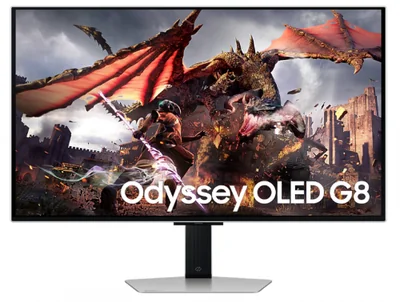 Monitor Gamer Samsung Odyssey OLED G8 QD-OLED 32", 3840x2160 4K Ultra HD, G-Sync/FreeSync, 240Hz, HDMI/DisplayPort, Bocinas Integradas, Plata