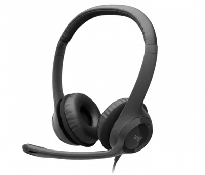 Logitech Audífonos con Micrófono H390, Alámbrico, USB, Negro