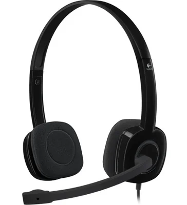 Logitech Audífonos con Micrófono H151, Alámbrico, 3.5mm, Negro