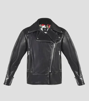 Chamarra Biker en piel Mujer