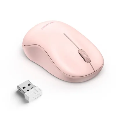 Ratón inalámbrico TECKNET 2.4G Silent 5 DPI 30 meses de batería rosa