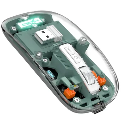 Ratón inalámbrico A.JAZZ Bluetooth 5.1/2.4 GHz recargable verde