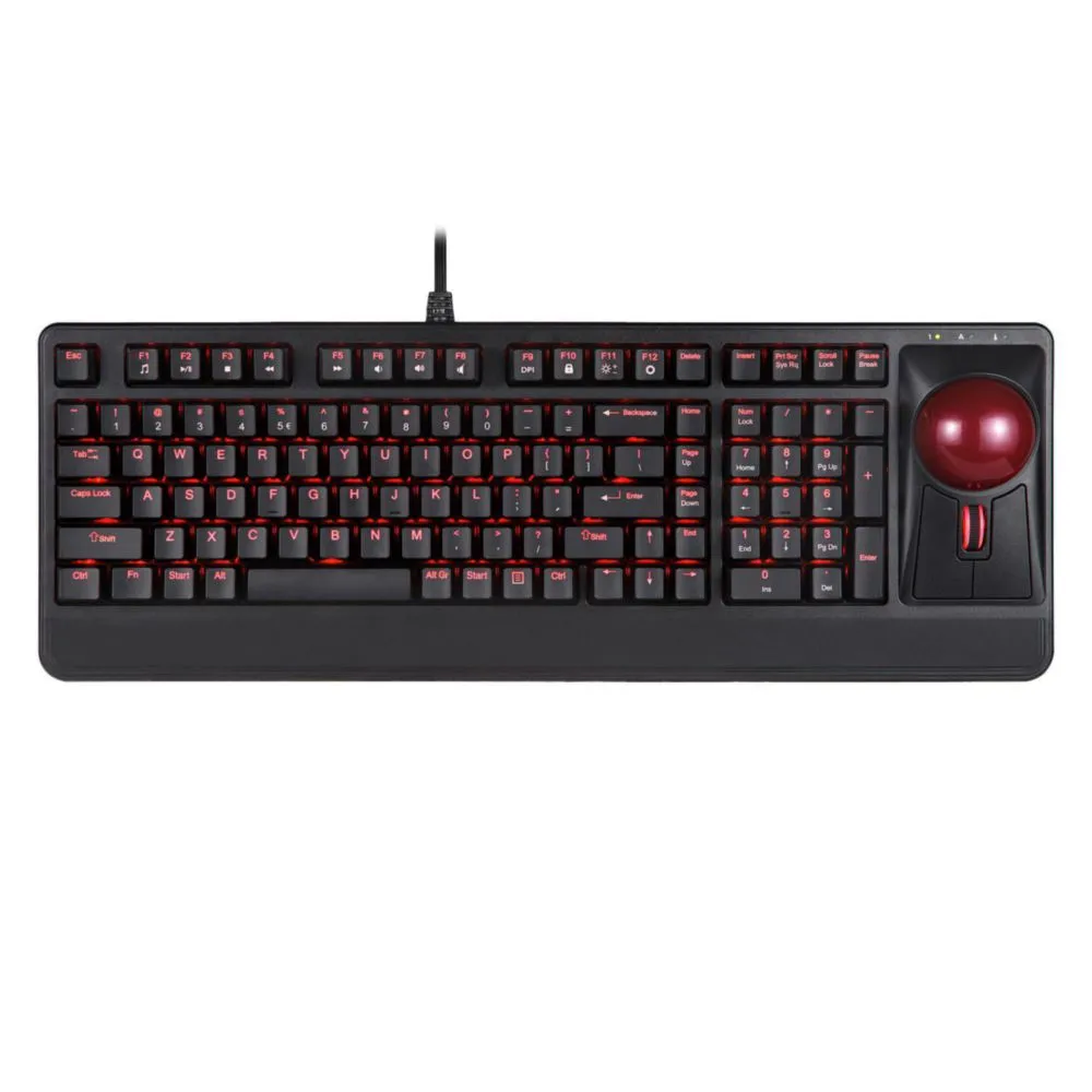Teclado mecánico de trackball con cable Perixx Periboard-322