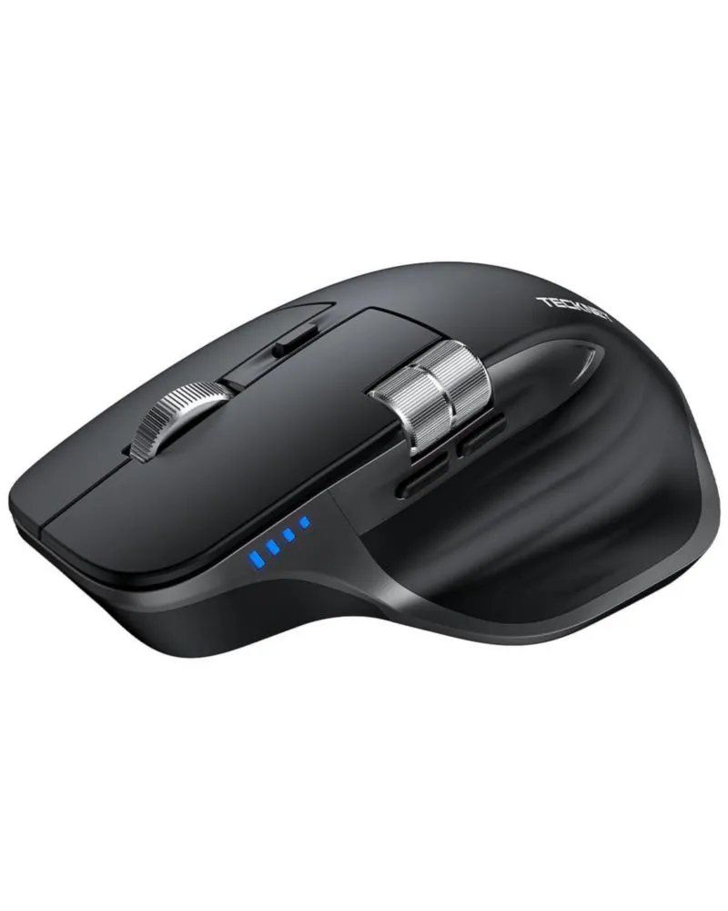 Ratón inalámbrico TECKNET Bluetooth recargable 4800 DPI negro