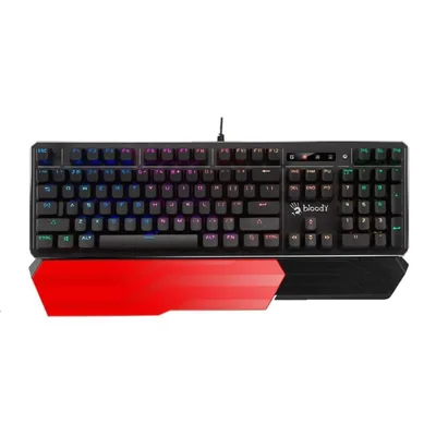 Teclado para videojuegos Bloody B975 interruptor óptico con retroiluminación LED RGB