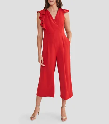 Jumpsuit de corte crop Mujer