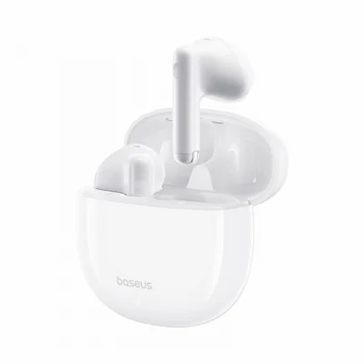 Baseus Audífonos Intrauriculares con Micrófono Bowie E13, Inalámbrico, Bluetooth, USB-C, Blanco