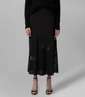 Falda Midi Corte "A" Mujer