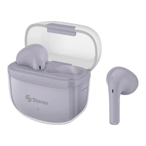 Steren Audífonos Intrauriculares con Micrófono AUD-7420LI, Inalámbrico, Bluetooth, Morado