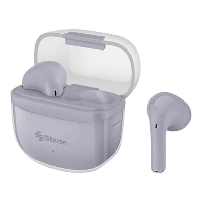 Steren Audífonos Intrauriculares con Micrófono AUD-7420LI, Inalámbrico, Bluetooth, Morado