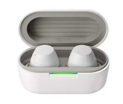 LG Audífonos Intrauriculares con Micrófono Buds by will.i.am, Alámbrico/Inalámbrico, Bluetooth, Cancelación de Ruido, Blanco