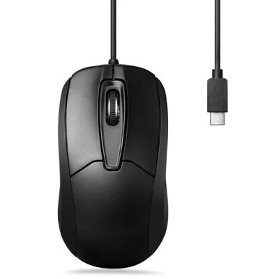 Ratón Perixx PERIMICE-209C USB tipo C con cable óptico 1000 DPI