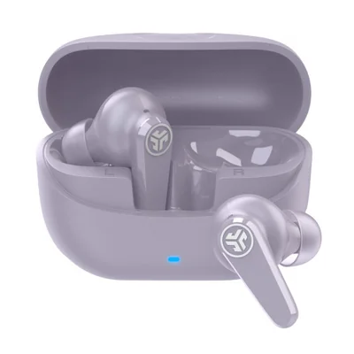JLaB Audífonos Intrauriculares con Micrófono Go Pods, Inalámbrico, Bluetooth, Cancelación de Ruido, Morado