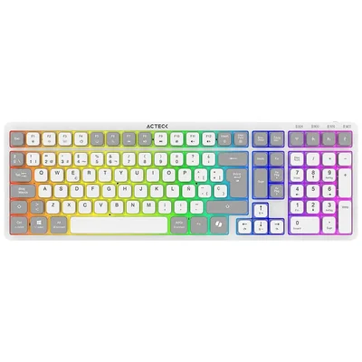 Teclado multidispositivo acteck techno ti790 rgb inalambrico