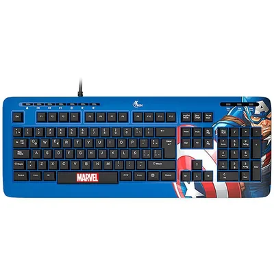 Teclado xtech edicion capitan america usb español azul