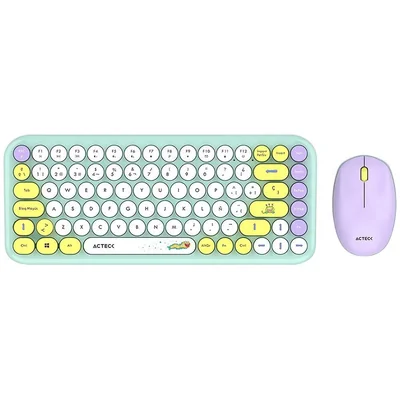 Kit teclado y mouse acteck creator mk480 inalambrico tiffany