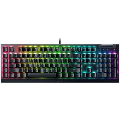 Teclado gamer razer blackwidow v4 rgb switch yellow negro