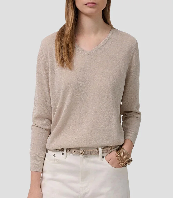Suéter cuello V Mujer