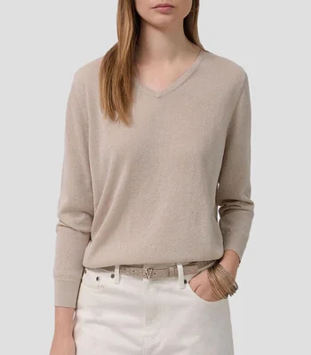 Suéter cuello V Mujer