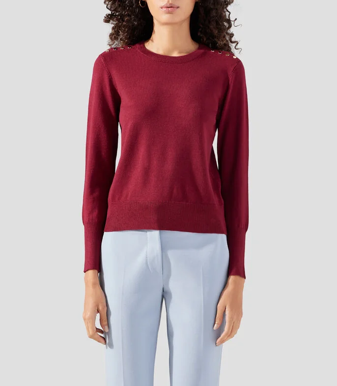 Suéter cuello redondo Mujer