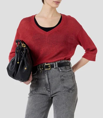 Suéter de cuello V Mujer
