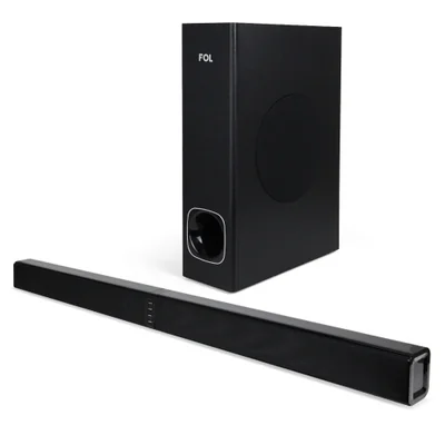 FOL Barra de Sonido con Subwoofer FS-M228L, Bluetooth, Alámbrico/Inalámbrico, 2.1 Canales, 100W RMS