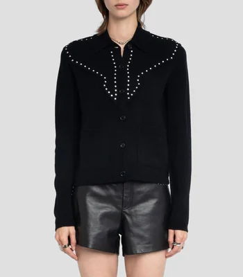 Cárdigan cuello camisero Mujer