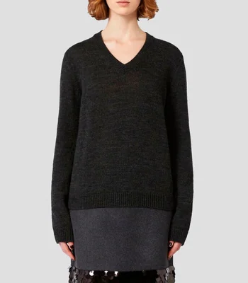Suéter cuello V Mujer