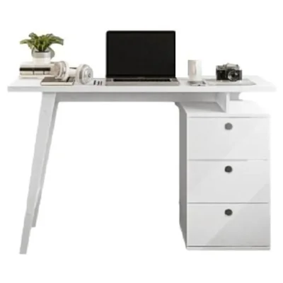 Escritorio Blanco Moderno para Home Office con Estilo Minimalista