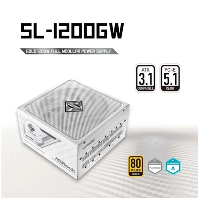 Fuente de alimentación ASRock Steel Legend SL-1200GW 1200W 80 Plus Gold