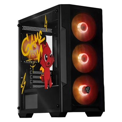 Gabinete xtreme pc gaming msi lucky edition mini torre 4 fan rgb