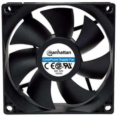 Ventilador pc manhattan 80mm diseño cuadrado 4 pin 2500rpm