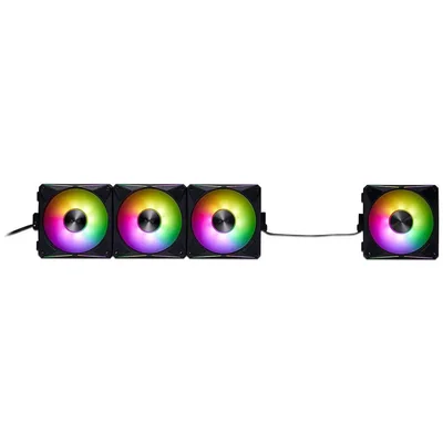 Kit de 4 Ventiladores Magneticos XPG Hurricane Mag RGB, Color Negro