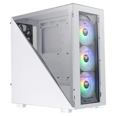 Gabinete thermaltake divider 300 tg argb atx usb-c blanco
