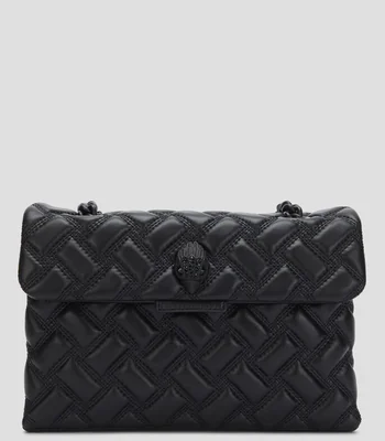Bolsa tote negro en piel Kensington capitonada Mujer