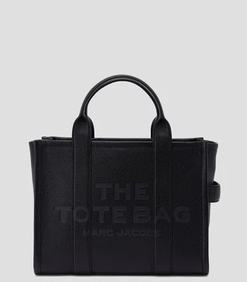 Bolsa tote negra en piel The Medium granulada Mujer