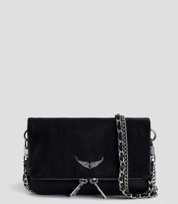 Bolsa shoulder en piel granulada Mujer