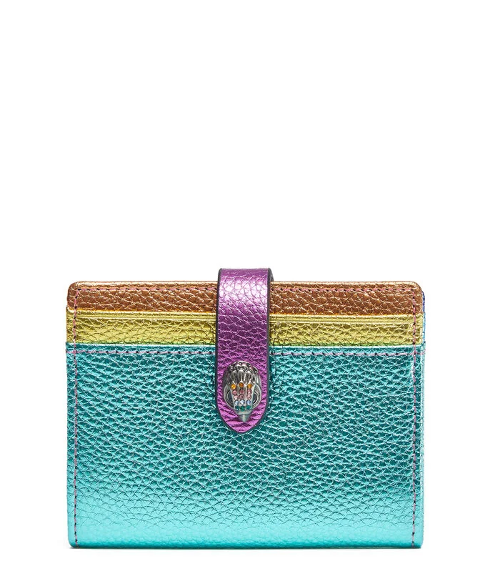 Tarjetero Multicolor en Piel Granulada Mujer