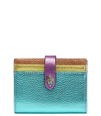 Tarjetero Multicolor en Piel Granulada Mujer