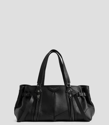 Bolsa Shopper en cuero vacuno Sunny granulada Mujer