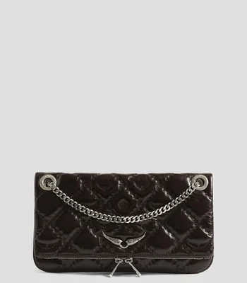 Bolsa clutch en piel Rock II Vintage lisa Mujer