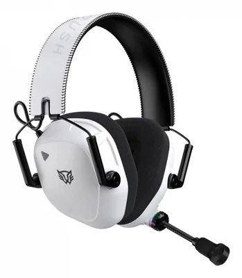 Balam Rush Audífonos Gamer Piloto Pro HS808 para Smartphone/PC, Alámbrico/Inalámbrico, USB-C, Negro/Blanco