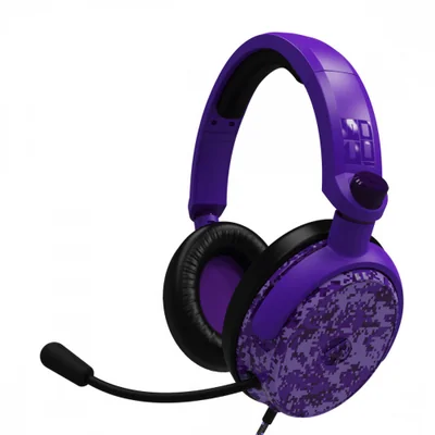 4Gamers Audífonos Gamer C6-100 para PS4/PS5/Xbox/Nintendo Switch/PC, Alámbrico, 3.5mm, Morado