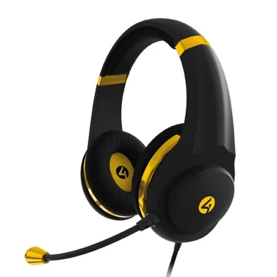 4Gamers Audífonos Gamer XP-GOLDBLK-M-4G para Xbox/PS4/PS5 Alámbrico, 3.5mm, Negro, Oro