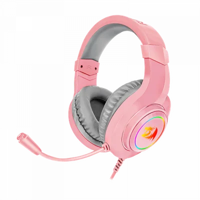 Redragon Audífonos Gamer Hylas RGB, Alámbrico, 2 Metros, USB-A, Rosa