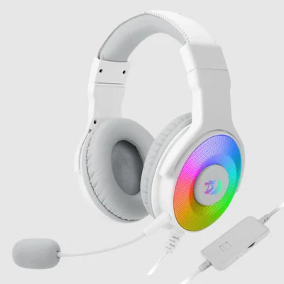 Redragon Audífonos Gamer Pandora H350, Alámbrico, 2 Metros, 3.5mm, Blanco