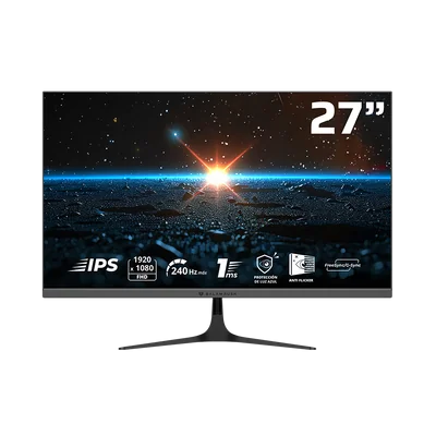 Monitor Gamer Balam Rush Cosmos Edge MCE27P LED IPS 27", 1920x1080 Full HD, G-Sync/FreeSync, 240Hz, HDMI/DisplayPort, Bocinas Integradas, Negro
