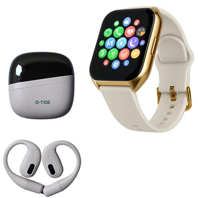Filwans Gts Mini Smartwatch + G-tide Ows-8 Auriculares True Wireless Rosa